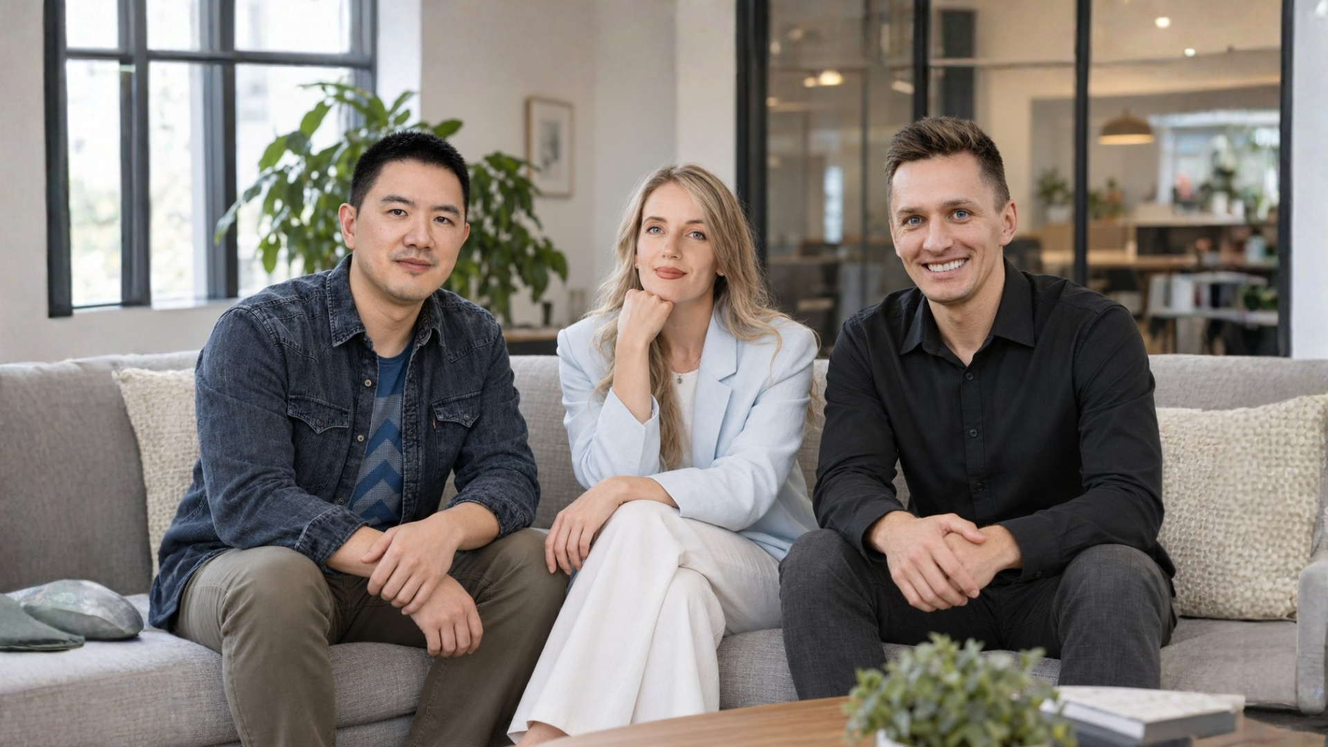 Adlyse founders Yaozhong Kang, Anna Stepura, and Roman Kuzmych