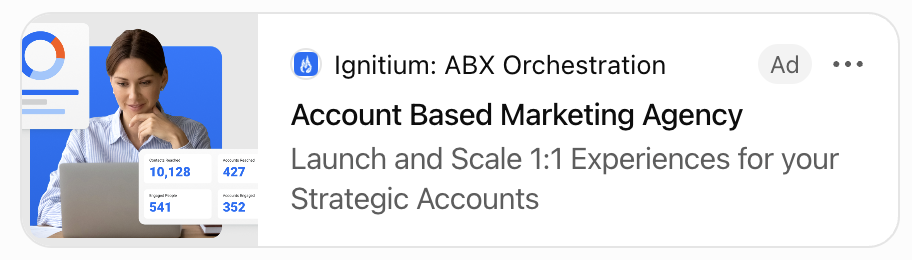 Ignitium sponsored ad inside ChatGPT